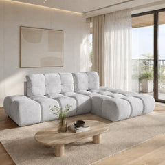 Corner Sofa Bed Noel in Light Grey, image 16