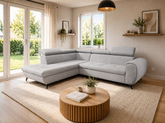 Corner Sofa Bed Mona Pik in Light Grey, image 16