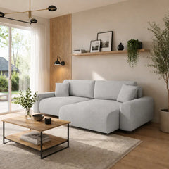 Corner Sofa Bed Rima in Light Grey, image 21
