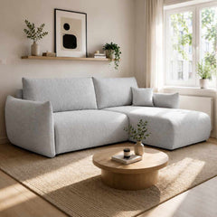 Corner Sofa Bed Allora in Light Grey, image 25