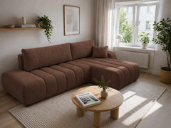 Corner Sofa Bed Baloo in Brown, image 18