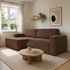 Corner Sofa Bed Como in Brown, image 7