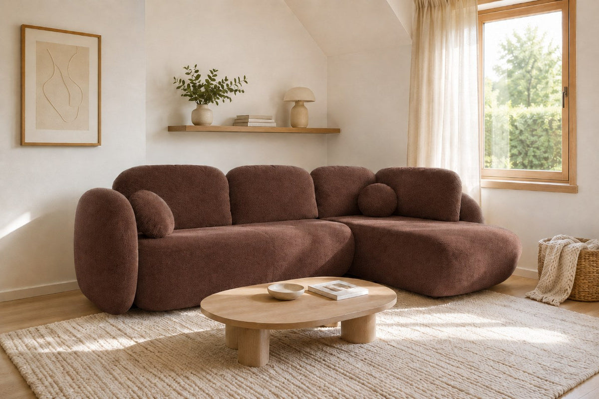 Corner Sofa Bed Olio II in Brown, image 19