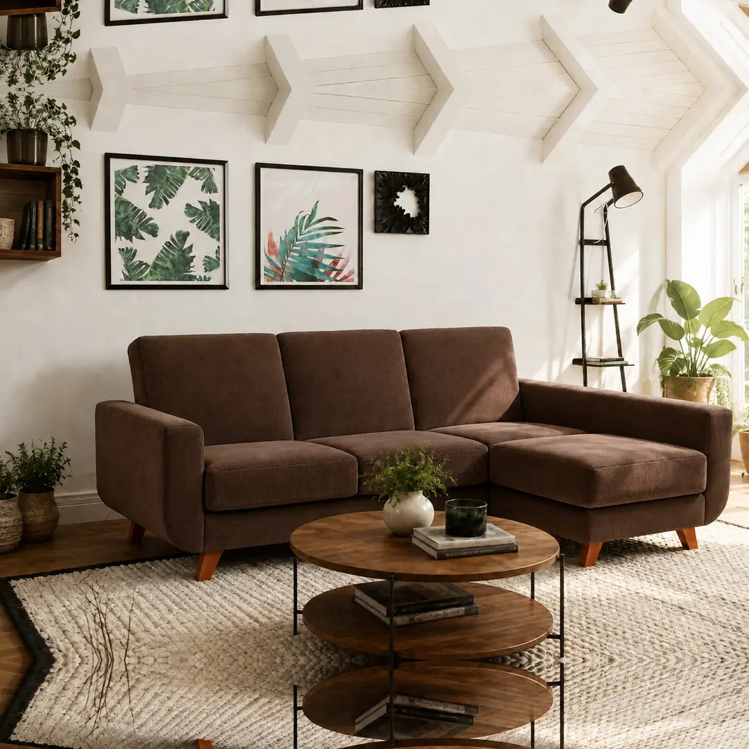 Corner Sofa Bed Aramis in Brown, image 18