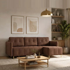 Corner Sofa Bed Dello in Brown, image 22