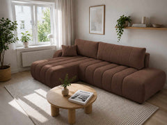 Corner Sofa Bed Baloo in Brown, image 19