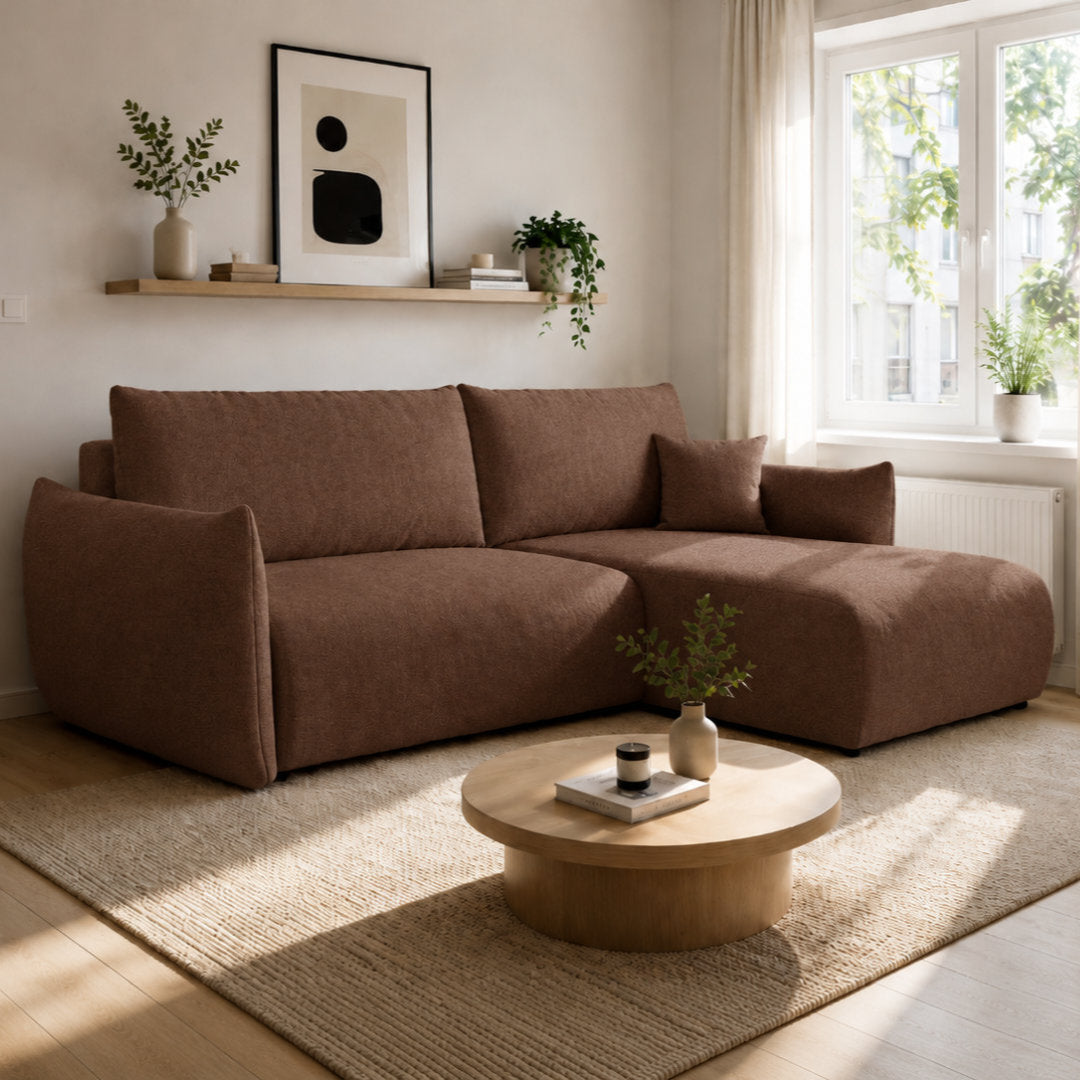 Corner Sofa Bed Allora in Brown, image 26