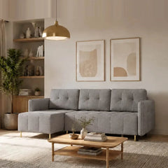 Corner Sofa Bed Dello in Grey, image 6