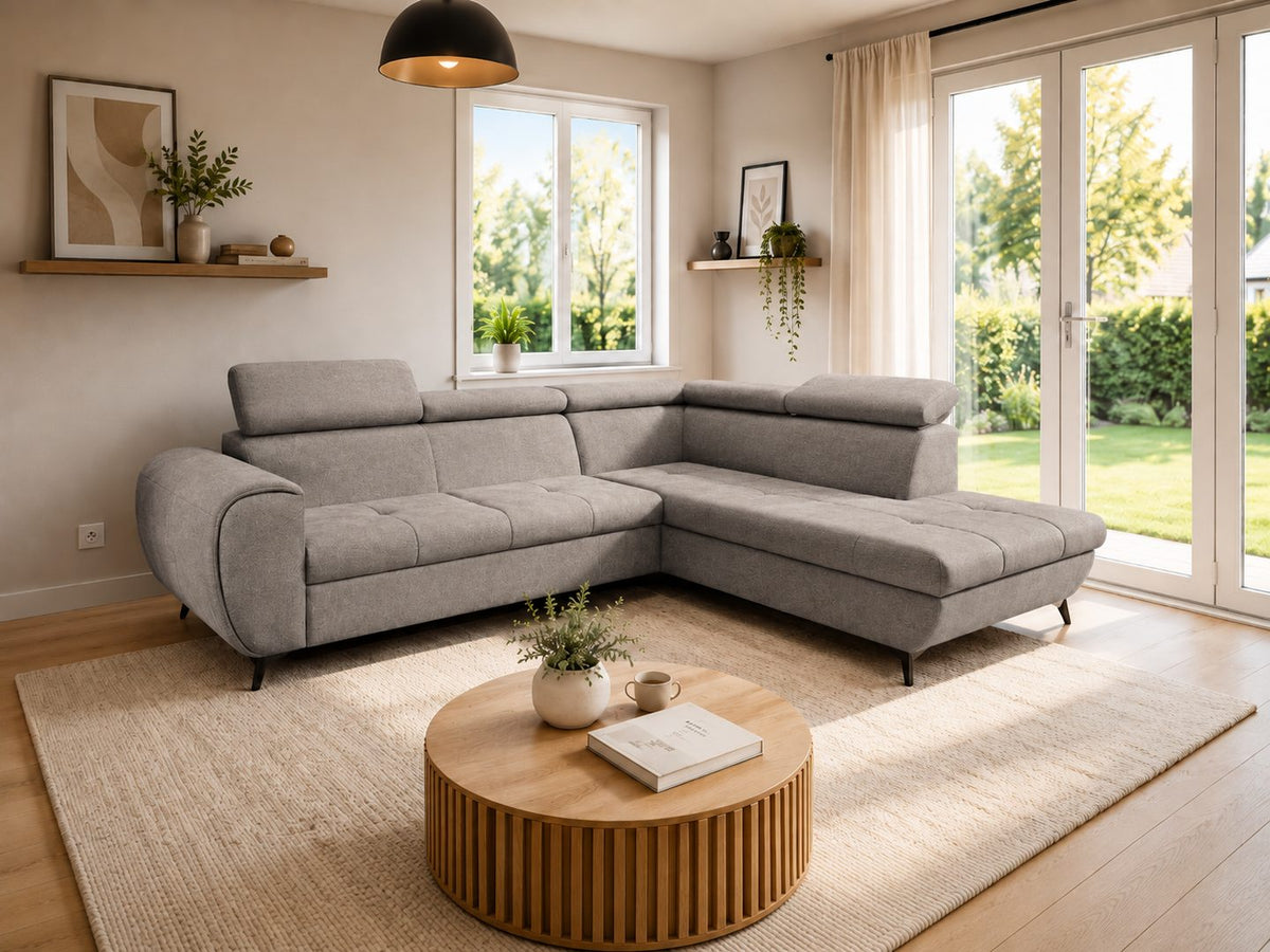 Corner Sofa Bed Mona Pik in Grey, image 3