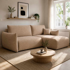 Corner Sofa Bed Allora in Beige, image 19