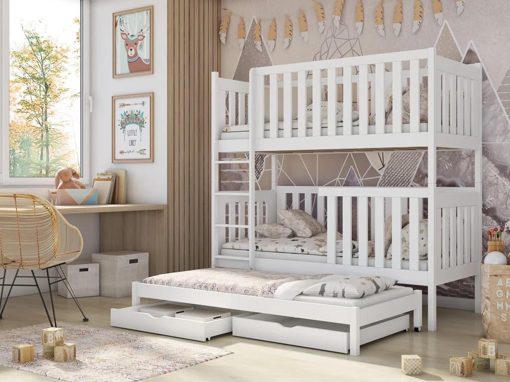 Emily Bunk Bed with Trundle and Storage