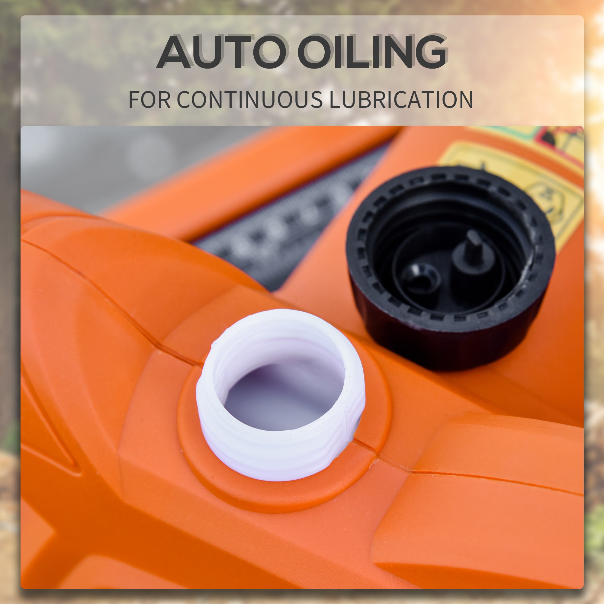 DURHAND Aluminium Chainsaw with Double Brake Protection and Blade Cover, 2000 W, 40 cm, for Wood, Trees and Branches, Orange