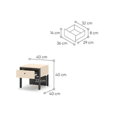 Enna EN-05 Bedside Table 40cm - product image 3