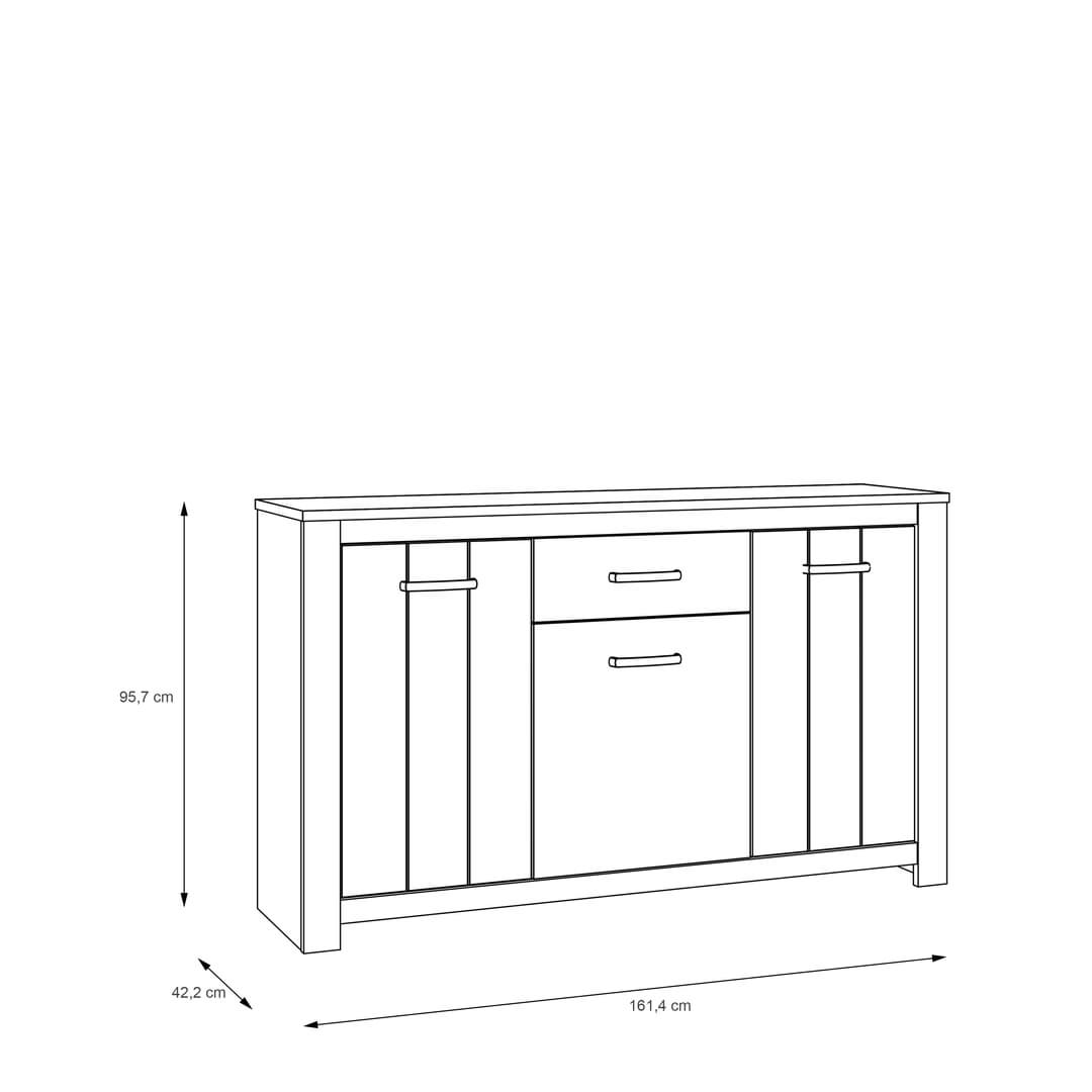 Elara Sideboard Cabinet 161cm in White, image 6