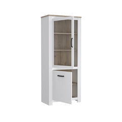 Elara Tall Display Cabinet 77cm in White, image 2
