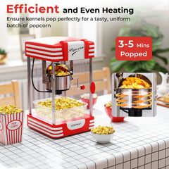 Theater Style Popcorn Machine with Stainless Steel Kettle-Red
