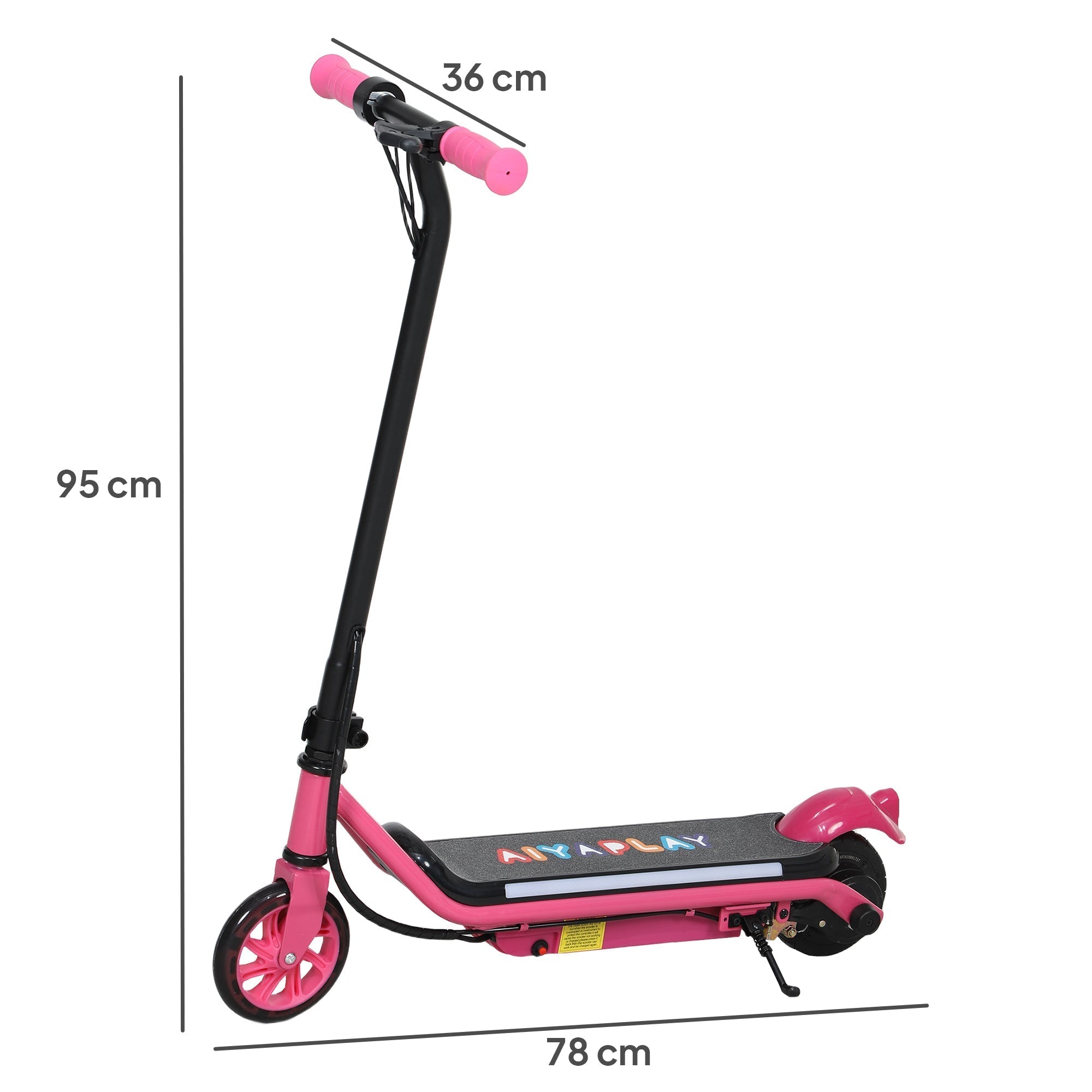 AIYAPLAY Electric Scooter for Kids Aged 6-14 Years, with Colourful Lights, Pink
