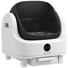 PawHut Self Cleaning Cat Litter Tray Top Opening Design, Automatic Litter Box More Space with Integrated Security Protection