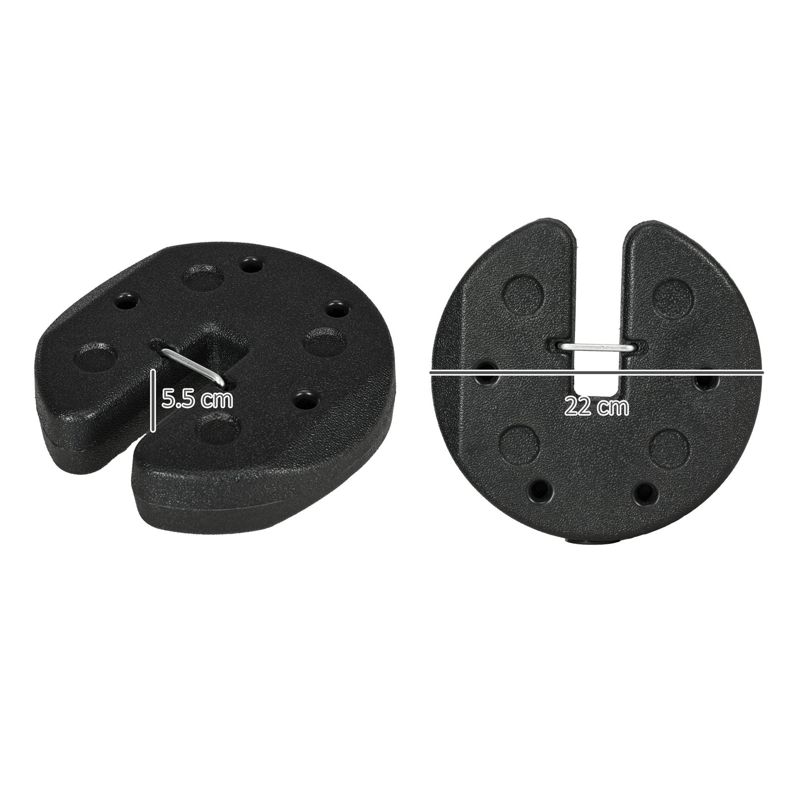 Outsunny Gazebo Weights Set of 8, 24KG Weights for Gazebo Legs with Reinforce Pins and Carry Belt, for Gazebos Shelters Marquees Tents
