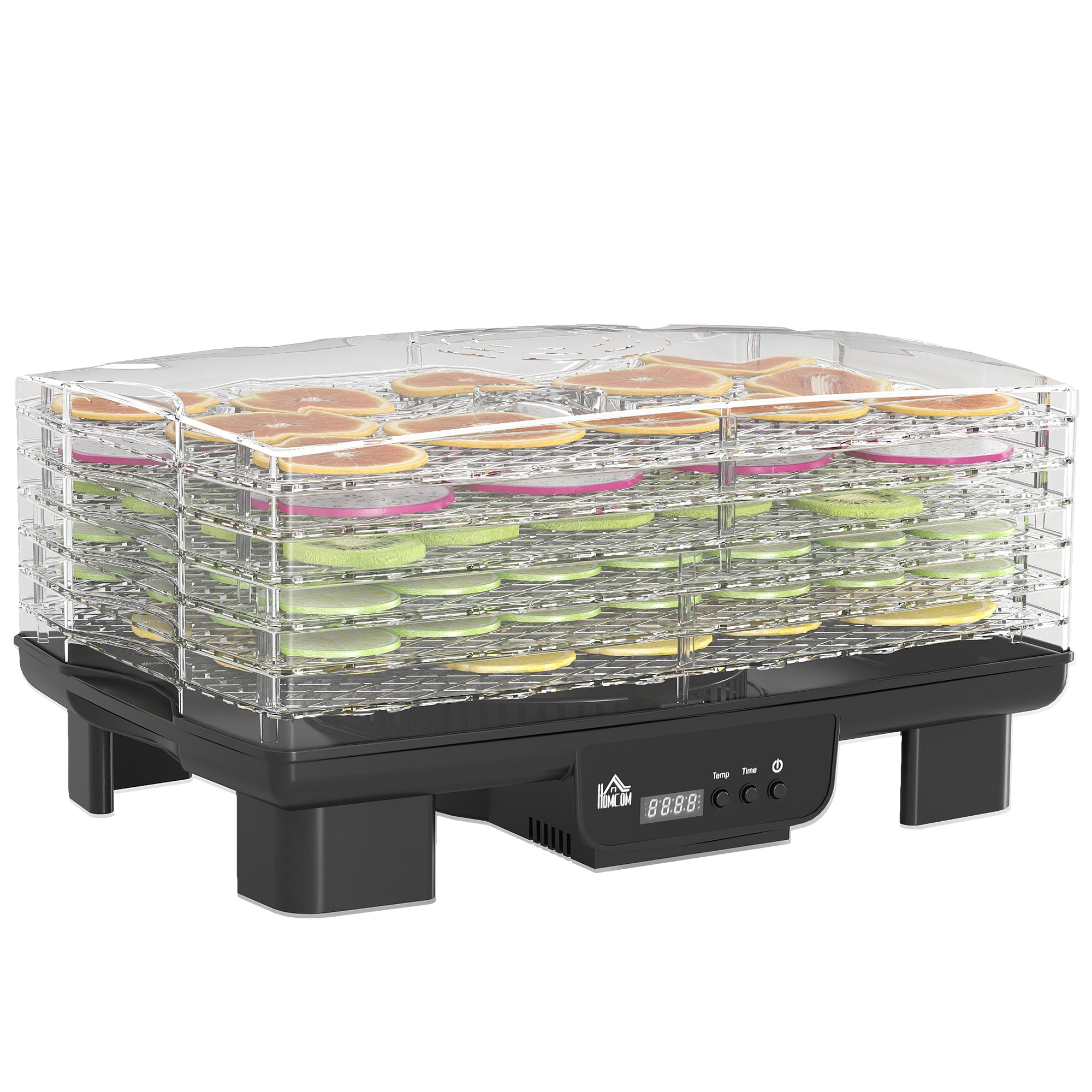 HOMCOM 40-70â Six-Tray Food Dehydrator - Black