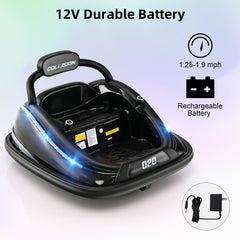 Electric Bumper Car with Remote Control for Kids-Black