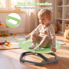 Elephant-Shaped Spinning Chair for Autistic and ADHD Kids with Dual Side Handles and Build Balance-Green