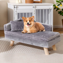 Elevated Pet Bed for Medium and Small Dogs Puppies Cats Kittens-Grey