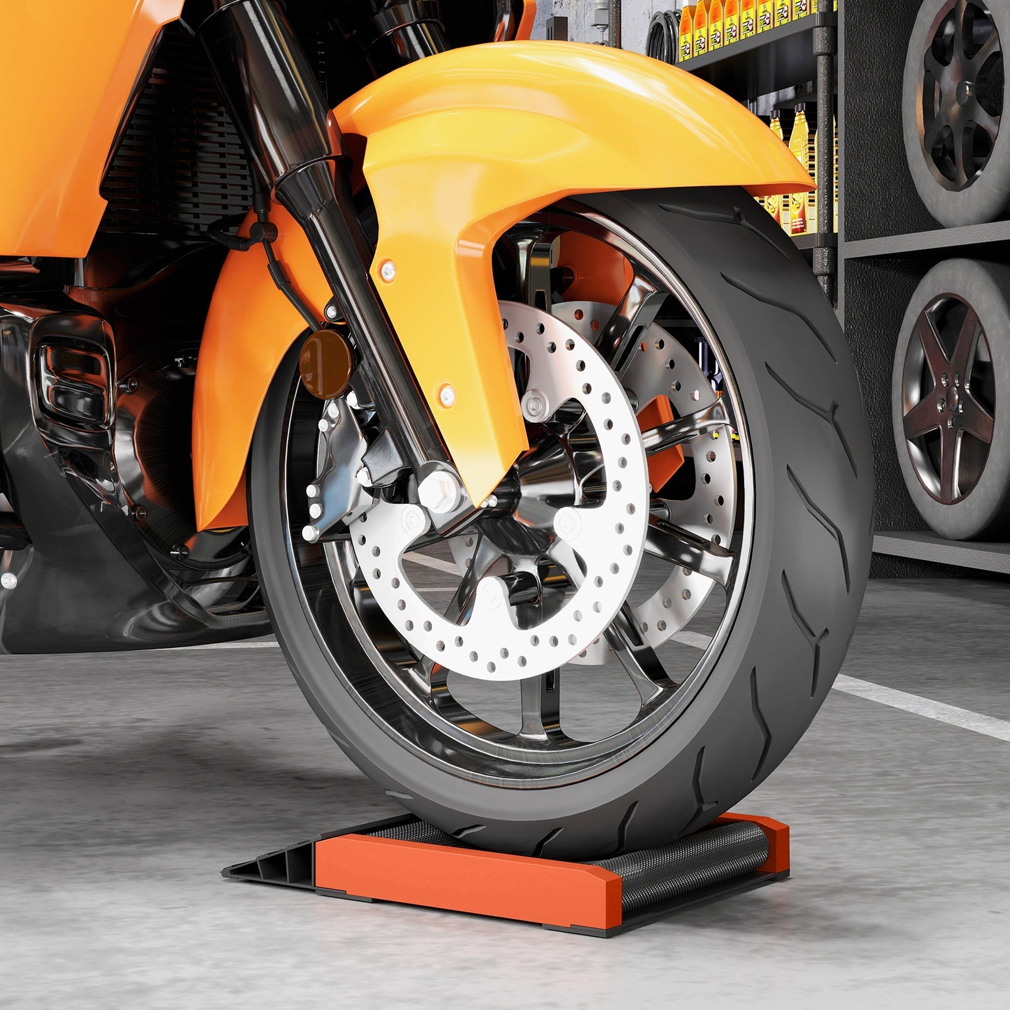HOMCOM Motorcycle Wheel Cleaning Roller Stand with Aluminium Alloy Frame and Rollers, Motorcycle Maintenance Stand for Tyre Cleaning and Chain Lubrication, Fit Tyre Width < 180mm, Bikes < 500lb, Black