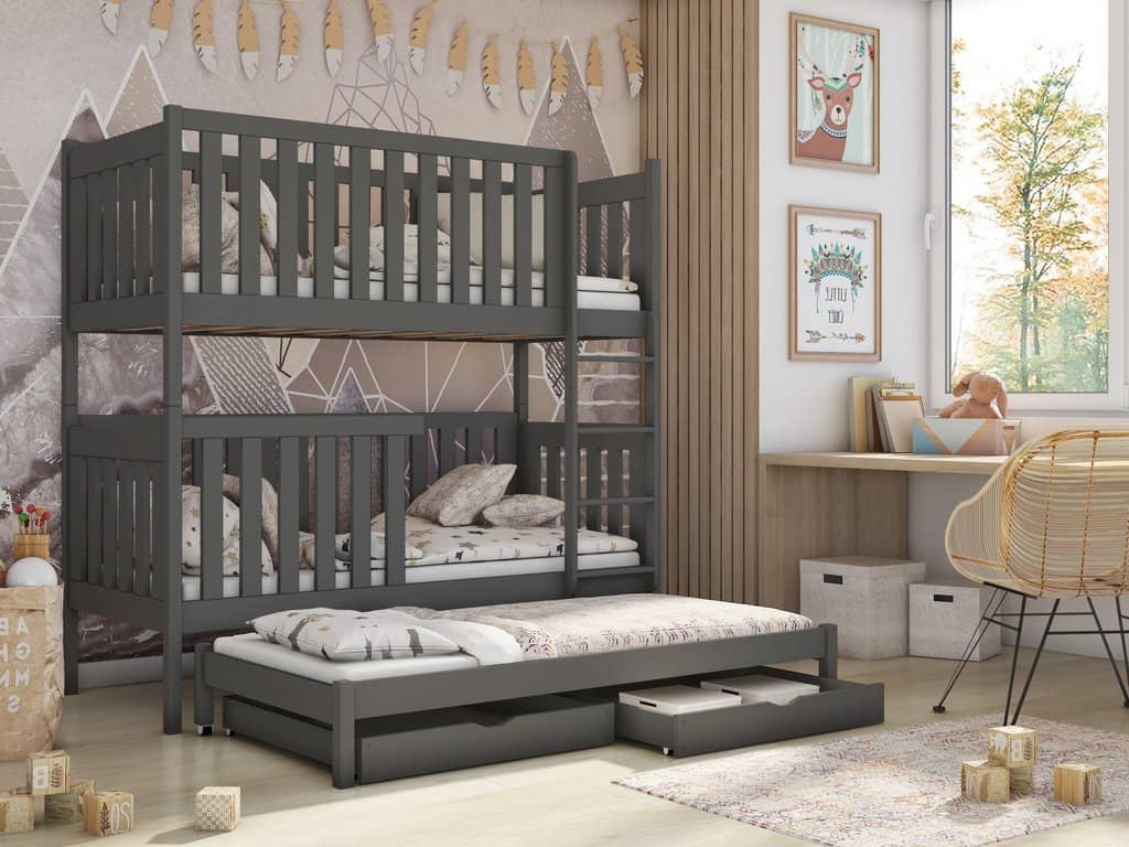 Emily Bunk Bed with Trundle and Storage