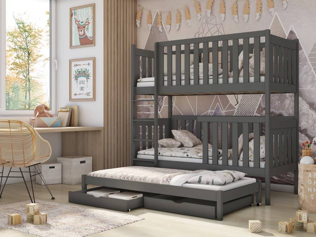 Emily Bunk Bed with Trundle and Storage