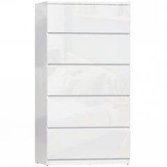 HOMCOM Chest of Drawers, 5-Drawer Storage Cabinets, Modern Dresser, Storage Drawer Unit for Bedroom