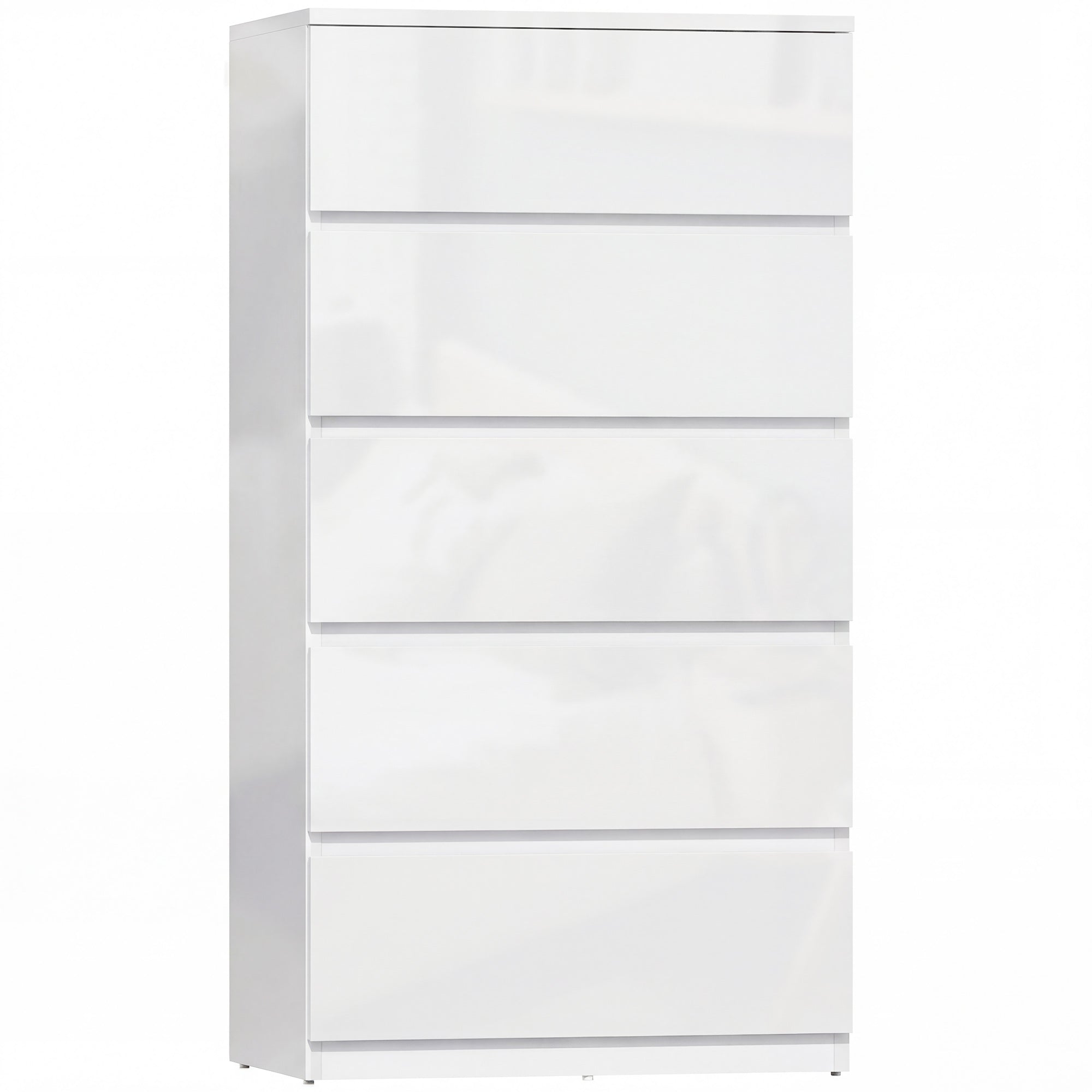 HOMCOM Chest of Drawers, 5-Drawer Storage Cabinets, Modern Dresser, Storage Drawer Unit for Bedroom