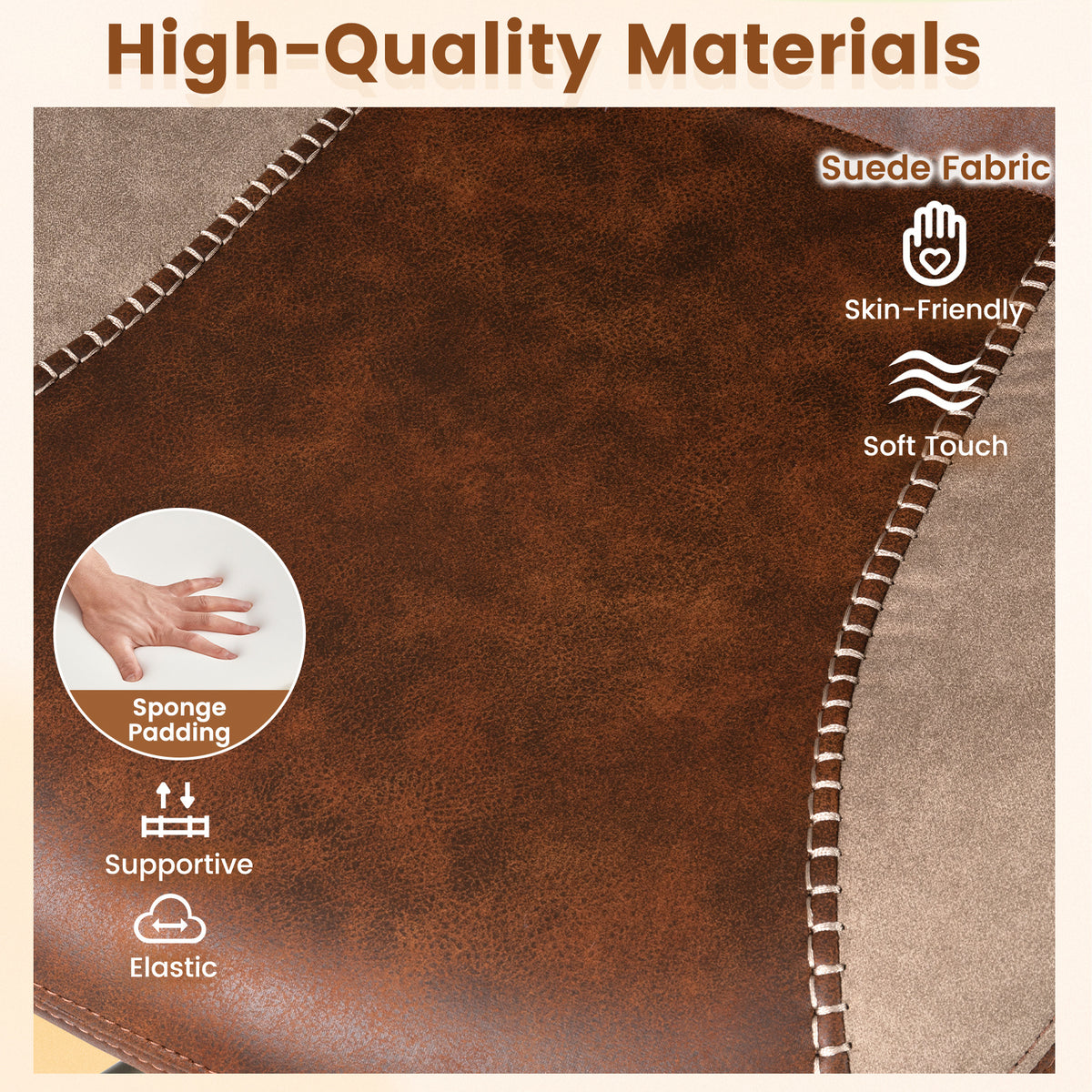 Ergonomic Office Chair with Flax Fabric and 2D Headrest