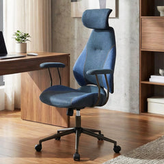 Ergonomic Office Chair with Suede Fabric and 2D Headrest
