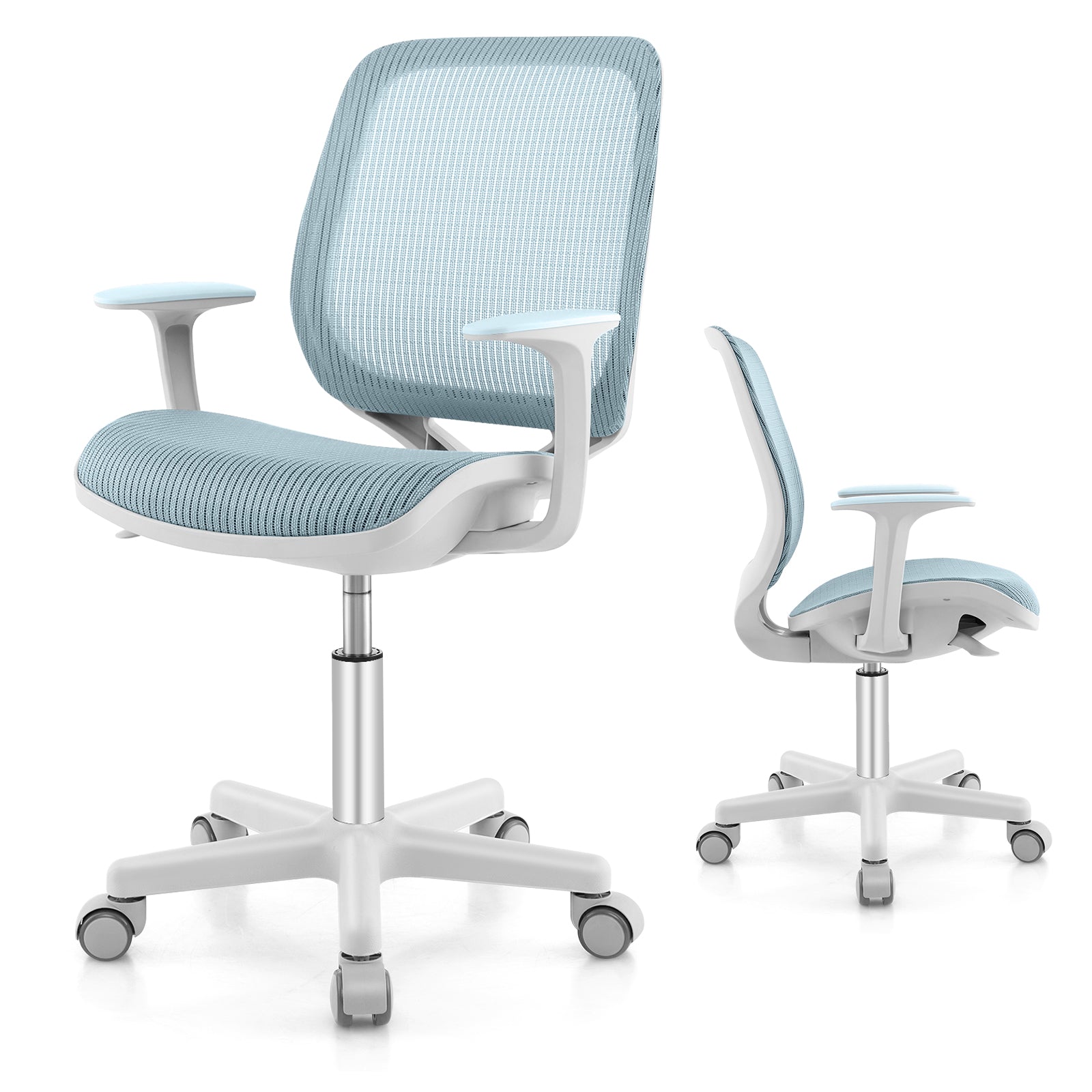 Ergonomic Children Study Chair with Breathable Mesh Back-Blue