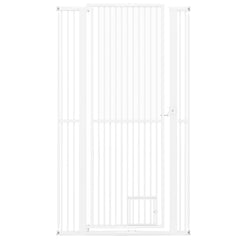 171 cm Extra Tall Pet Gate Heavy-Duty Metal Cat Gate with Wide Opening-White