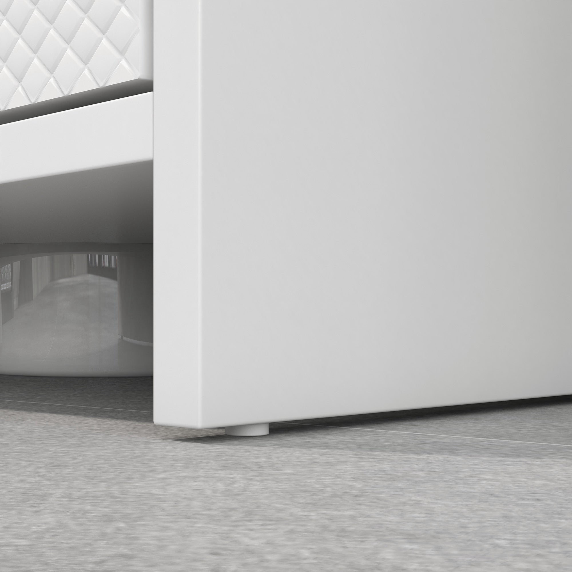 HOMCOM Under Sink Bathroom Cabinet, Freestanding Under Sink Cabinet with 2 Doors and Shelf for Basin without or with Pedestal, White