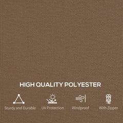 Outsunny 4 Pack Replacement Gazebo Curtains Privacy Panel for Most 3 x 4m Gazebo Canopy Pavillion Outdoor Shelter Sidewalls Accessories Dark Brown