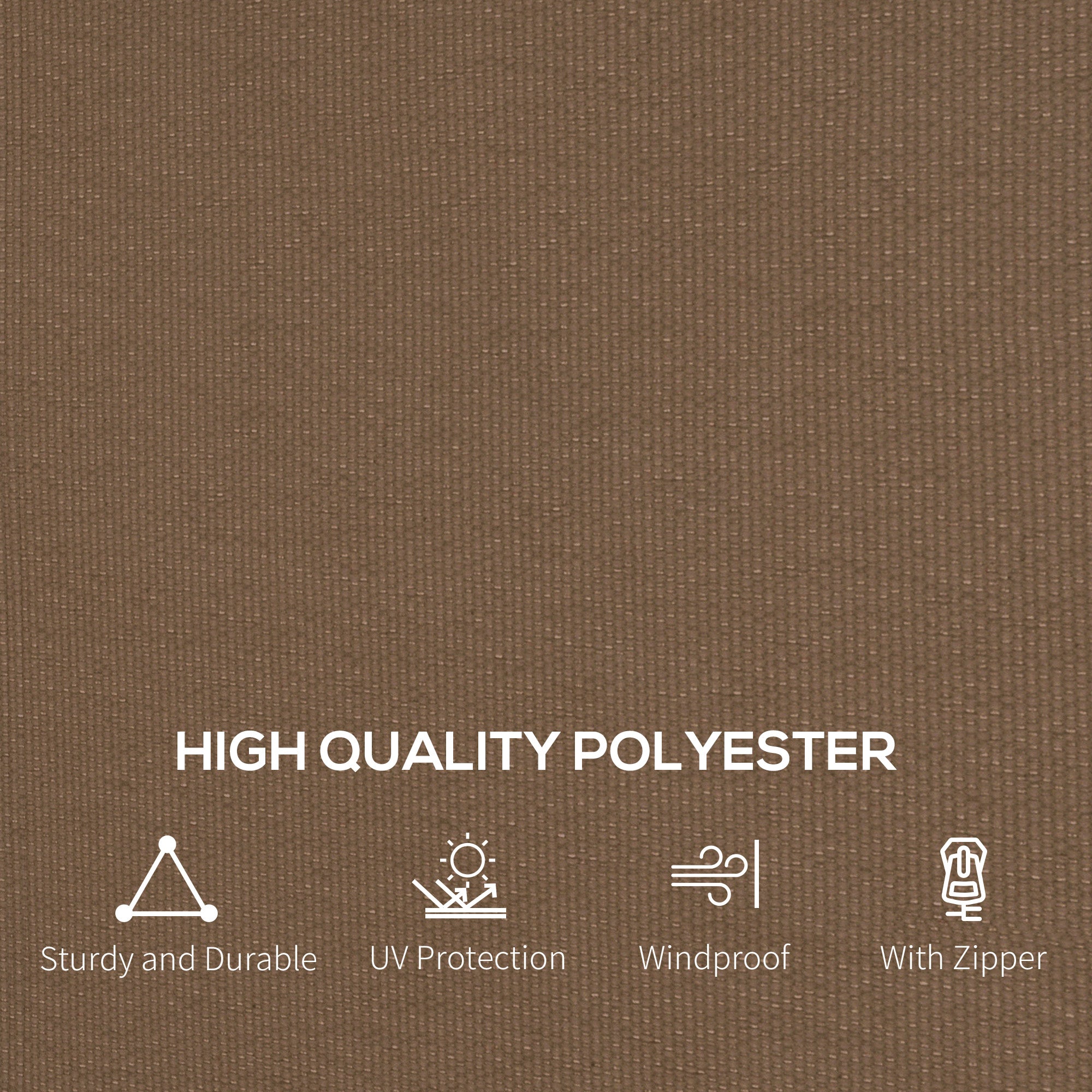 Outsunny 4 Pack Replacement Gazebo Curtains Privacy Panel for Most 3 x 4m Gazebo Canopy Pavillion Outdoor Shelter Sidewalls Accessories Dark Brown