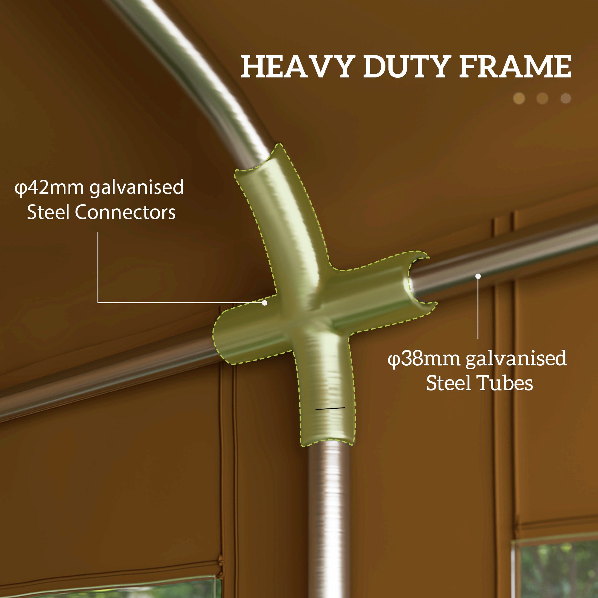 Outsunny 6m x 4m Marquee Party Tent Wedding Canopy, Pop Up Gazebo with Sidewalls, Doors, Windows, Galvanised Garden Gazebo for Parties Events, Yellow