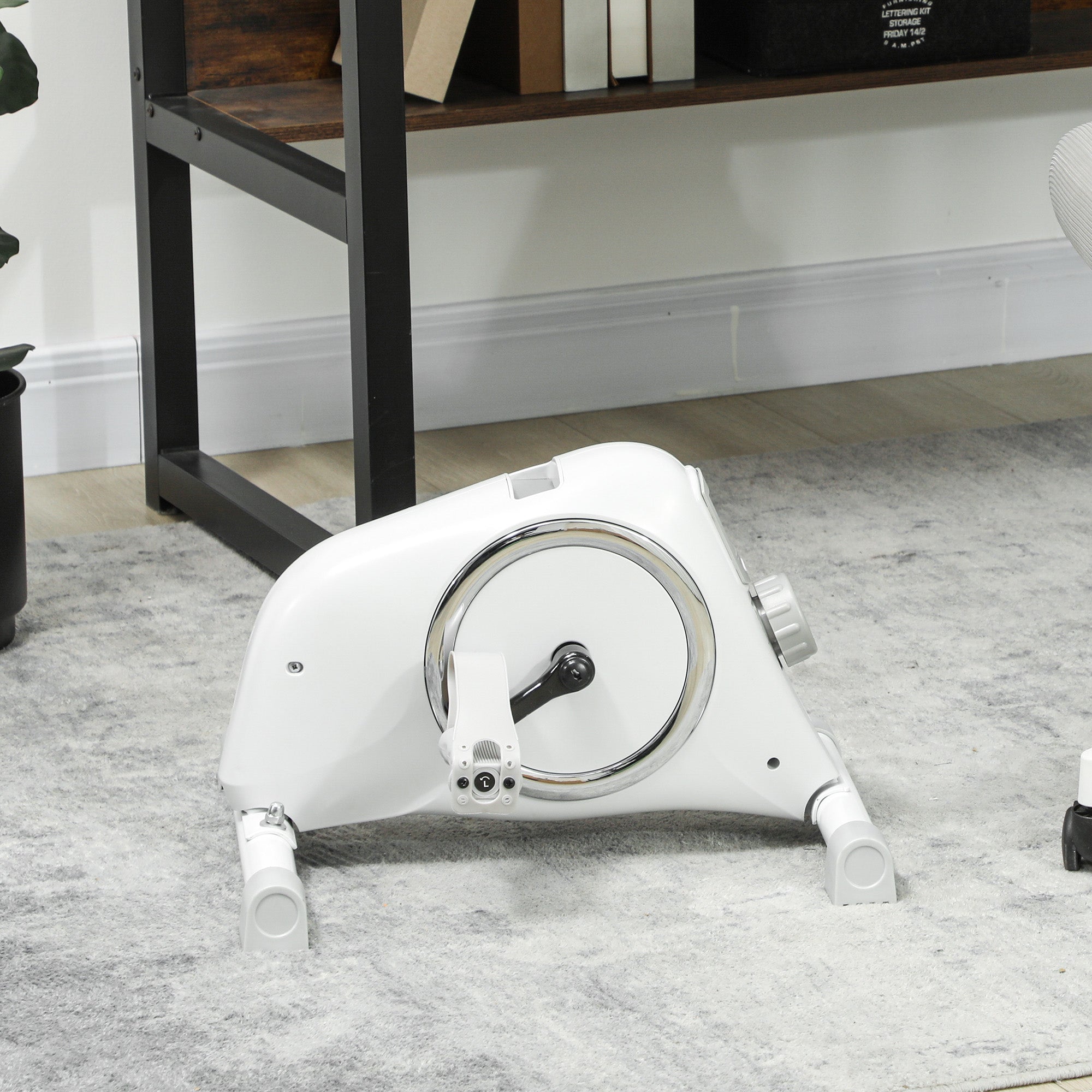 SPORTNOW Pedal Exerciser with Eight Level Magnetic Resistance, with Eight-Level Magnetic Resistance, White