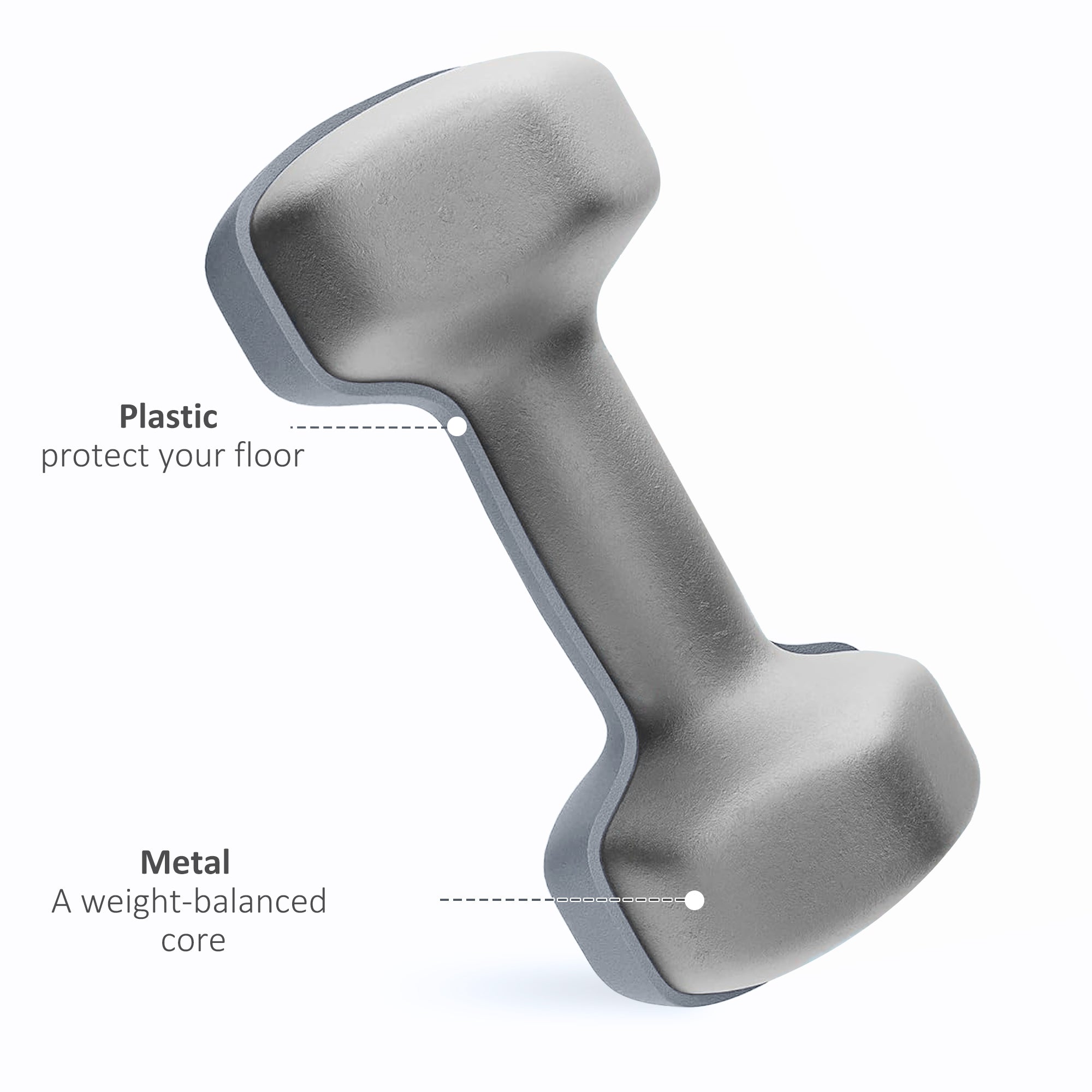 SPORTNOW Dumbbells Set with Storage Rack, 2 x 1kg, 2 x 2kg, 2 x 3kg, Green