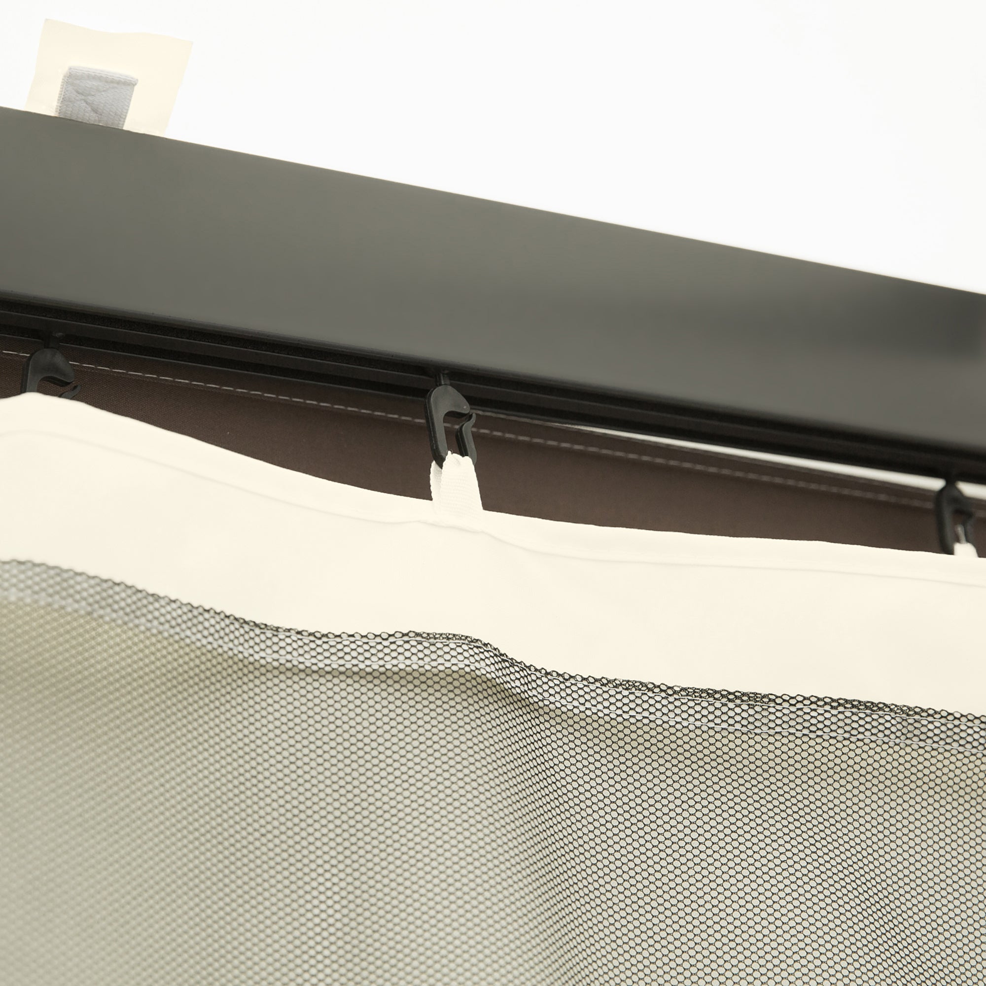 Outsunny 352 x 207cm Universal Replacement Mesh Sidewall Netting for Patio Gazebos and Canopy Tents, (Sidewall Only) Beige