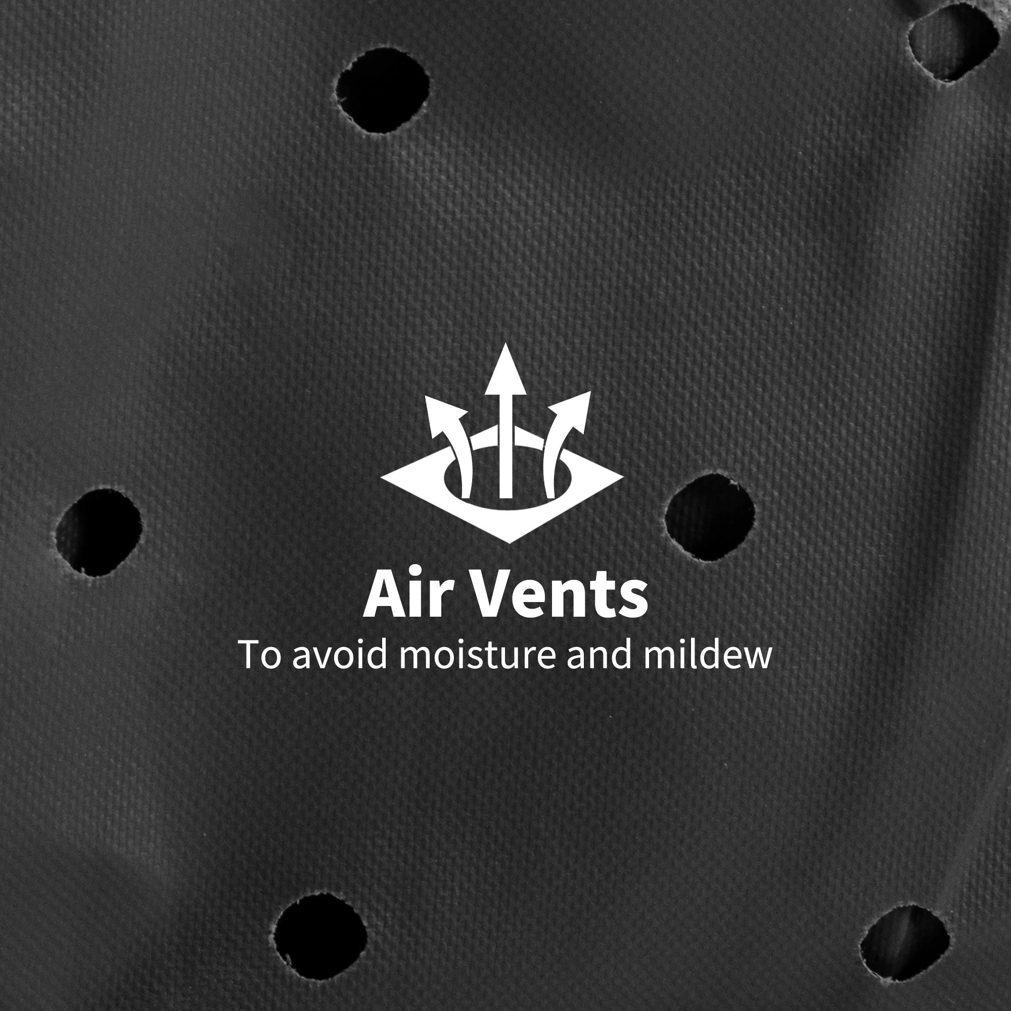 Outsunny Garden Patio Large Furniture Set Round Cover 600D Oxford Waterproof, √ê¬§193 x 80H cm, Black