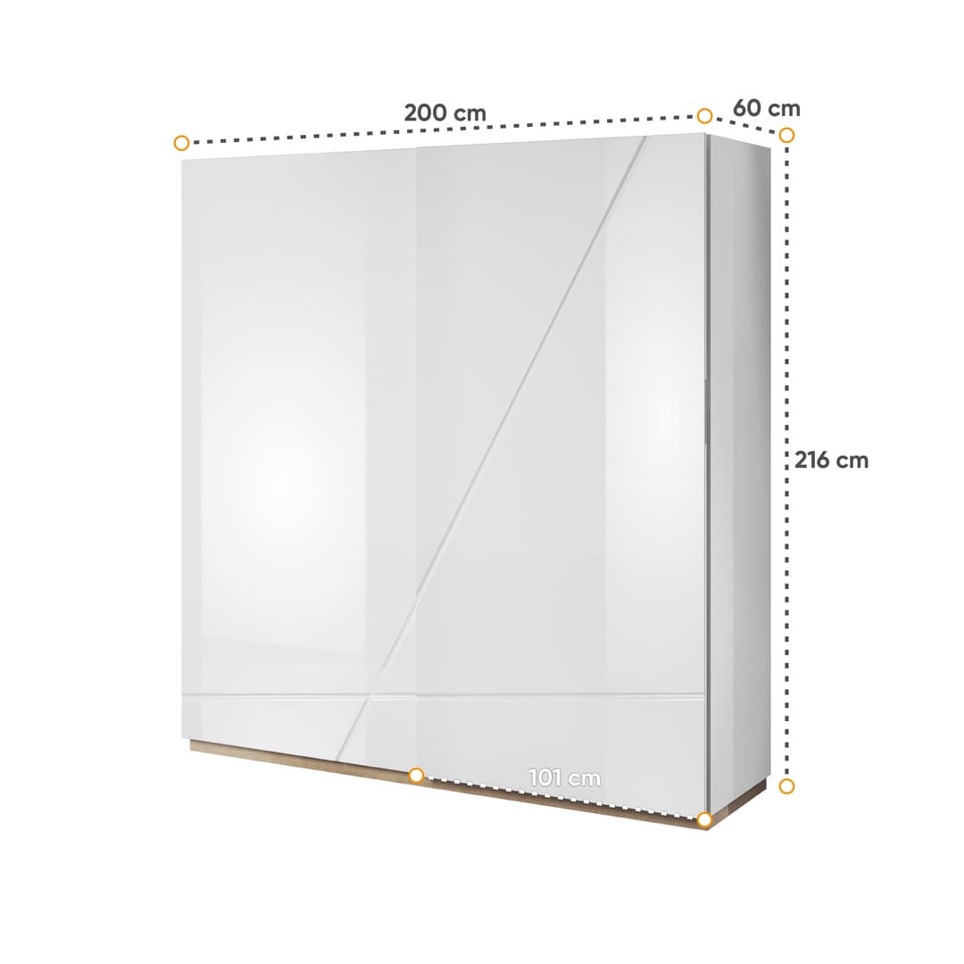 Futura FU-12 Sliding Door Wardrobe 200cm