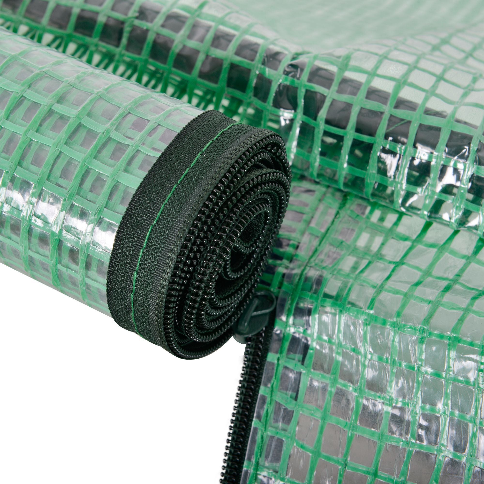 Outsunny Tunnel Greenhouse Green Grow House for Garden Outdoor, Steel Frame, PE Cover, Green, 200 x 100 x 80cm