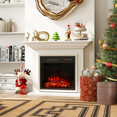 20 Inch Electric Fireplace Insert 750W/1500W Fireplace Heater with Remote Control