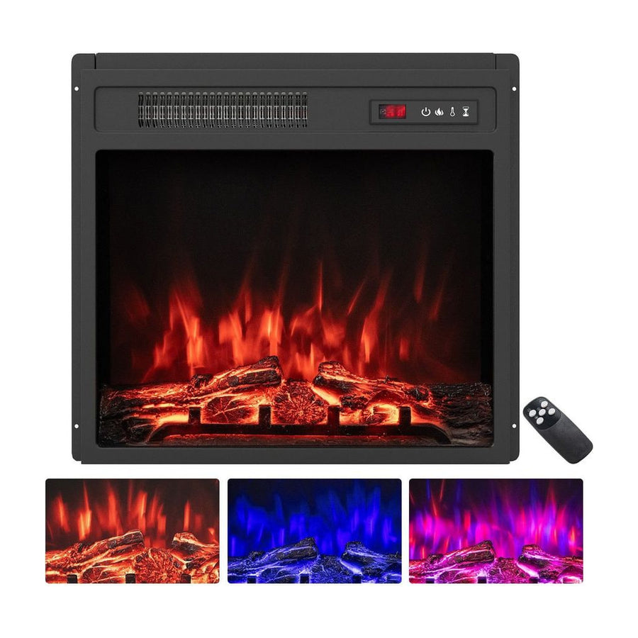 20 Inch Electric Fireplace Insert 750W/1500W Fireplace Heater with Remote Control
