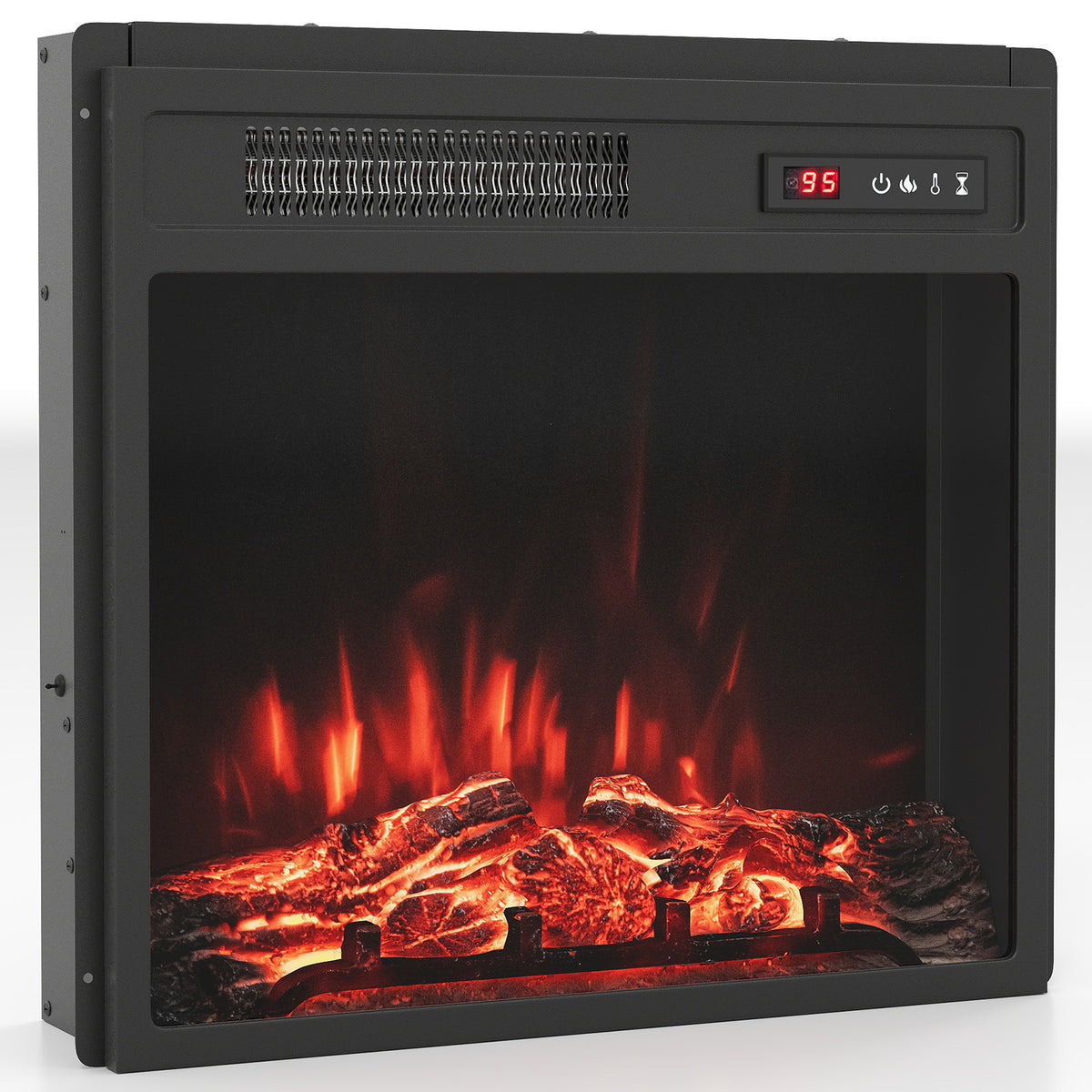 20 Inch Electric Fireplace Insert 750W/1500W Fireplace Heater with Remote Control