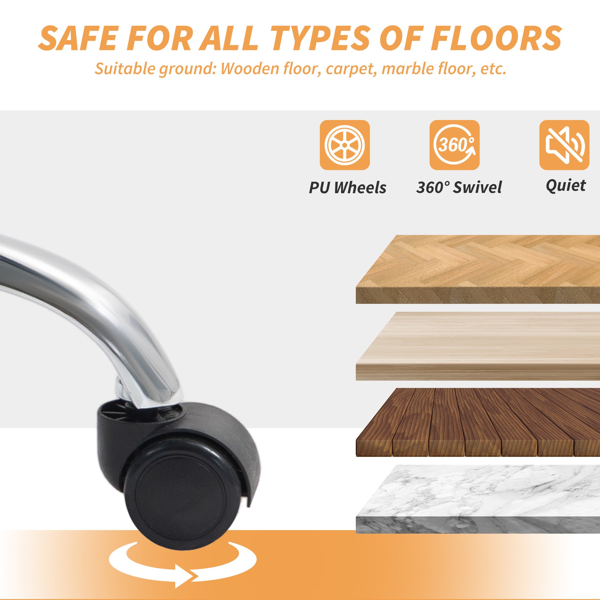 HOMCOM Faux Leather Office Chair, with Inflatable Lumbar - Grey